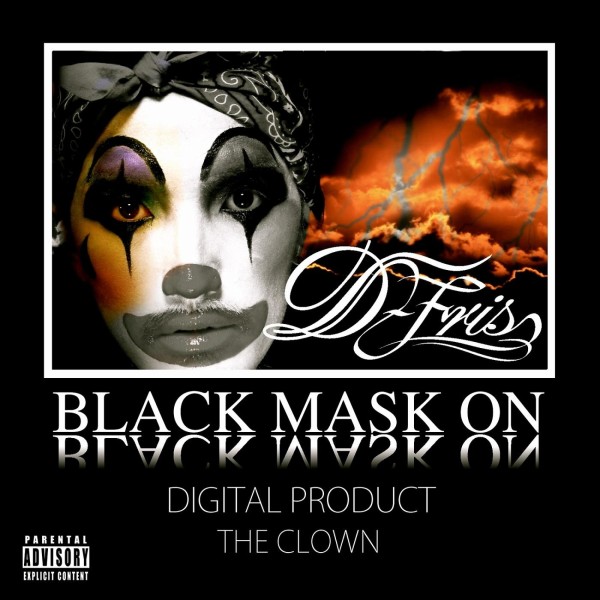 Black mask on