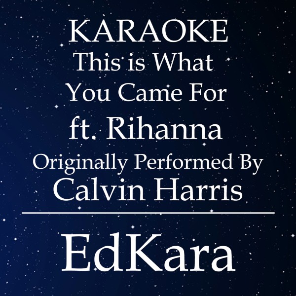 This is What You Came For (Originally Performed by Calvin Harris feat. Rihanna) [Karaoke No Guide Melody Version]