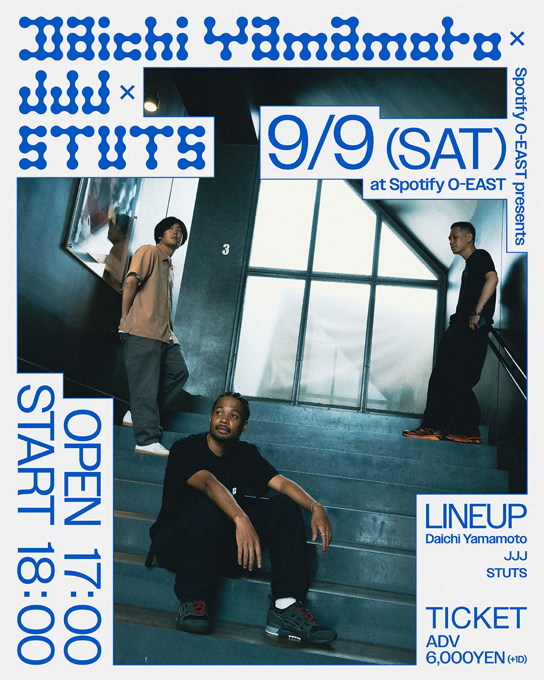 Spotify O-EAST presents Daichi Yamamoto x JJJ x STUTS 
